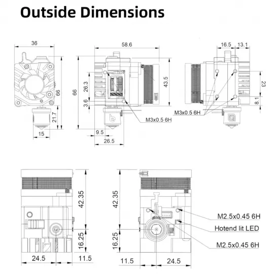 Extrusor Smart Orbiter V3 - LDO Motors - Extrusión de doble engranaje