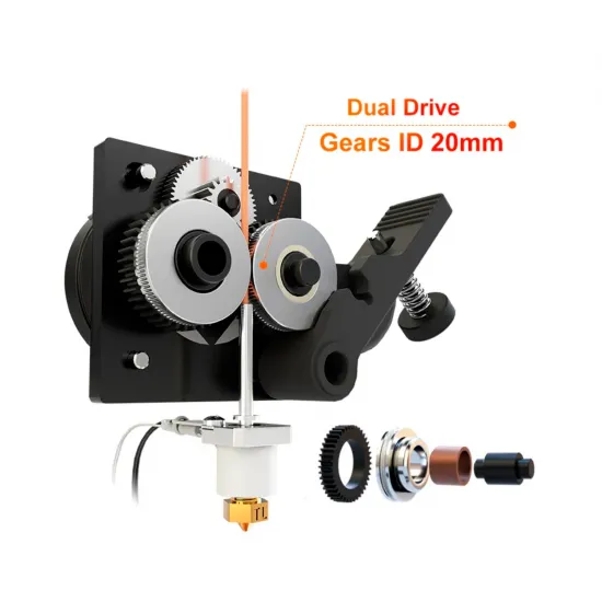 Extrusor directo Trianglelab TBG-AIR 8,44:1 con motor LDO y hotend V6 — 1,75 mm