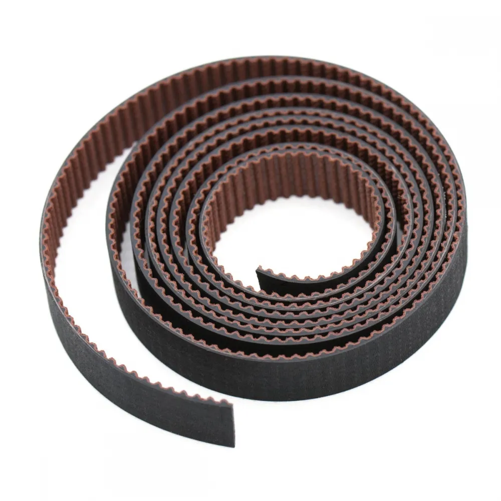 Correa dentada GT2 antidesgaste de 10 mm reforzada con fibra de vidrio