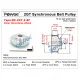 Polea dentada GT2 POWGE 80T para correa de 6 mm, eje de 5 mm