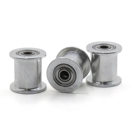Polea loca lisa GT2 tamaño 16T con rodamiento para correas de 9 y 10 mm, DI 3 mm