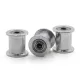 Polea loca lisa GT2 tamaño 16T con rodamiento para correas de 9 y 10 mm, DI 3 mm