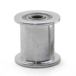 Polea loca lisa GT2 tamaño 16T con rodamiento para correas de 9 y 10 mm, DI 3 mm