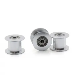 Polea loca lisa GT2 tamaño 20T con rodamiento para correa de 10 mm, DI 3 mm