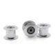 Polea loca lisa GT2 tamaño 20T con rodamiento para correa de 10 mm, DI 3 mm