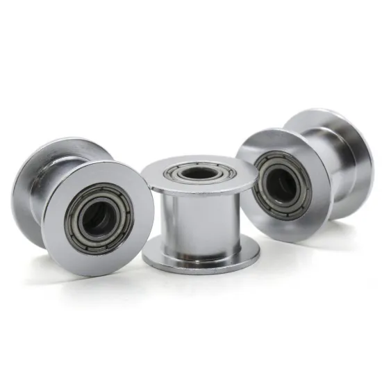 Polea loca lisa GT2 tamaño 20T con rodamiento para correa de 10 mm, DI 5 mm