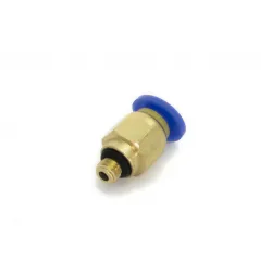 Conector Bowden BSP PC4-M5 con tope interno para tubo PTFE de 4 mm y filamento de 1,75 mm