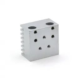 Disipador dual de aluminio estilo Chimera para dos hotends V6 – separación 18 mm