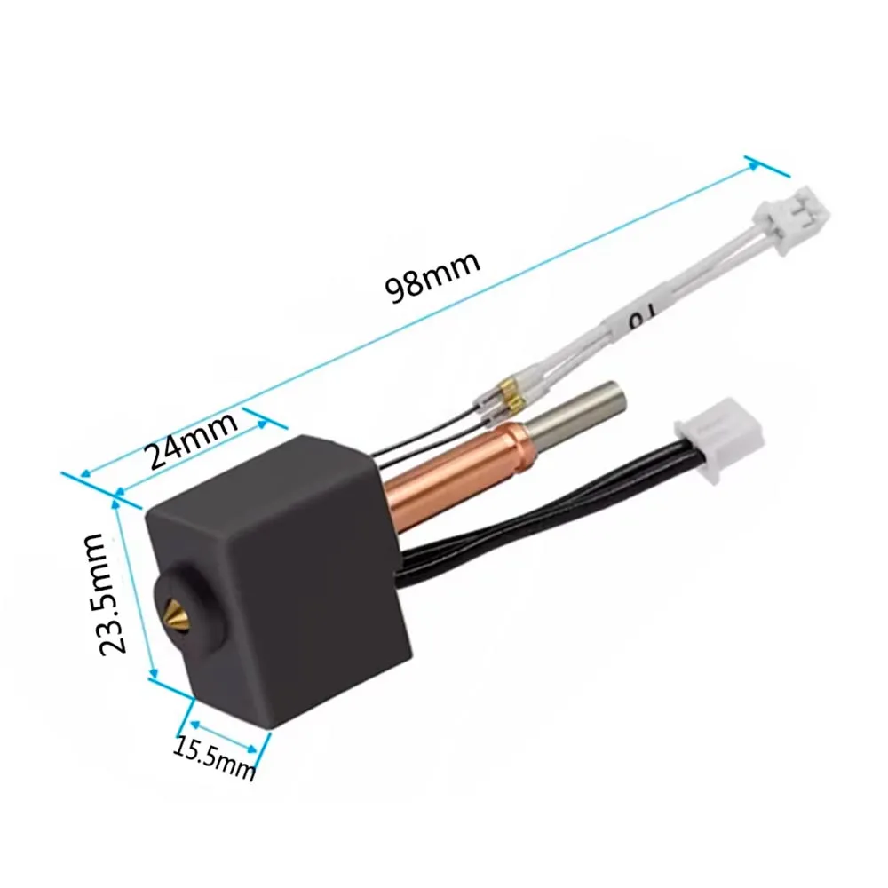 Dimensiones aproximadas del kit de hotend para Anycubic Kobra 3