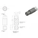 Garganta V6 All Metal de titanio M6/M7 para filamento de 1,75 mm