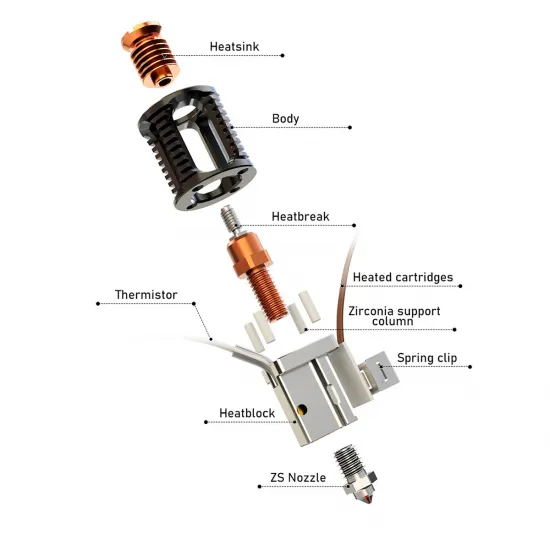 Dragon ACE Volcano -  Hotend de Alto Flujo y alta velocidad - Súper preciso y Alta calidad - sensor temperatura 104NT-4
