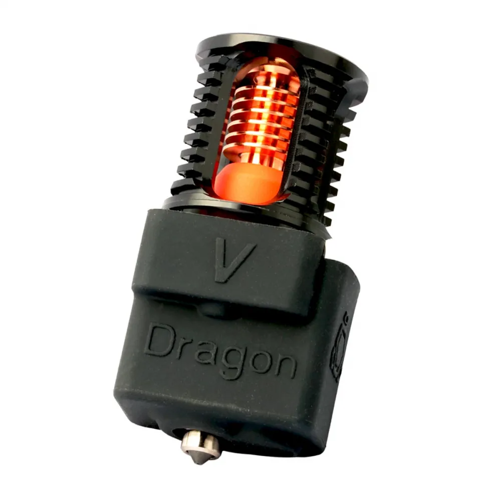 Hotend Trianglelab Dragon ACE Volcano con calcetín de silicona y boquilla instalada