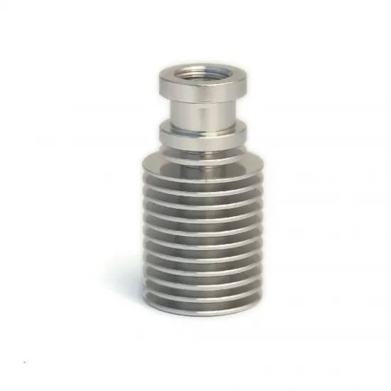 Disipador V6 para extrusión Bowden con rosca M7 y guía para tubo PTFE