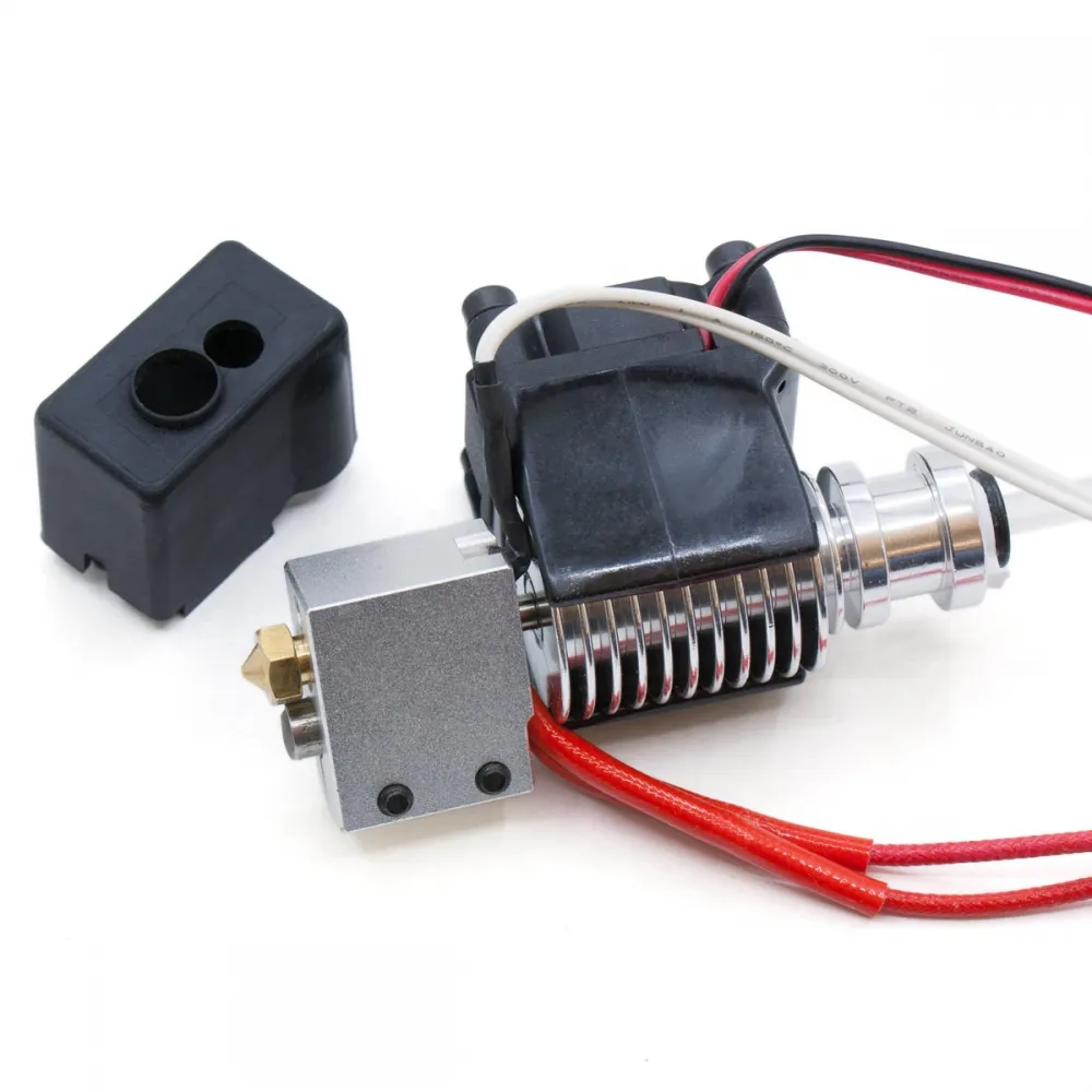 Componentes incluidos en el hotend tipo Volcano configurable para filamento de 1,75 mm