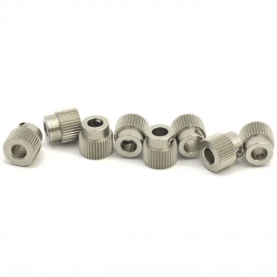 Polea extrusora MK de 36 dientes en acero inoxidable