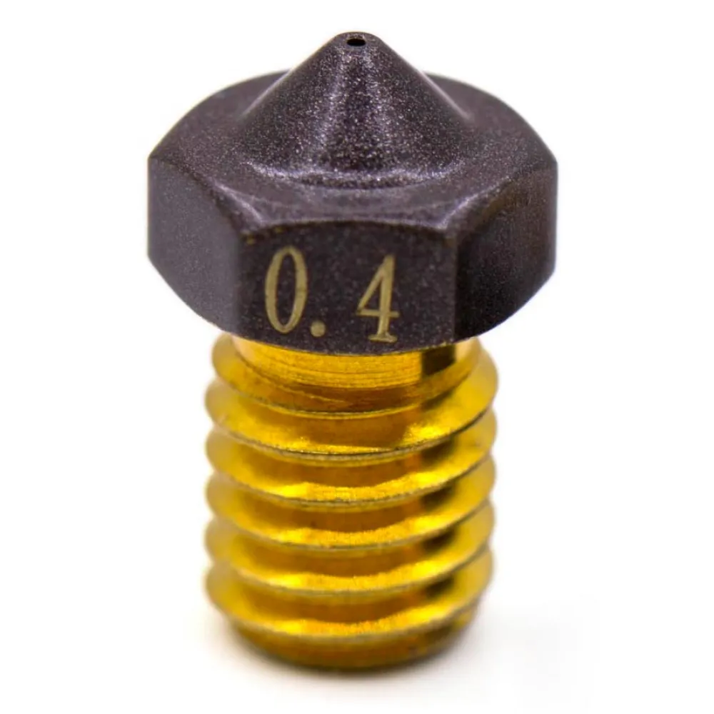 Boquilla V6 de Brass de 0,4 mm con recubrimiento exterior antiadherente