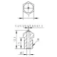 Boquilla V6 de Brass con recubrimiento exterior antiadherente - 0,3 mm