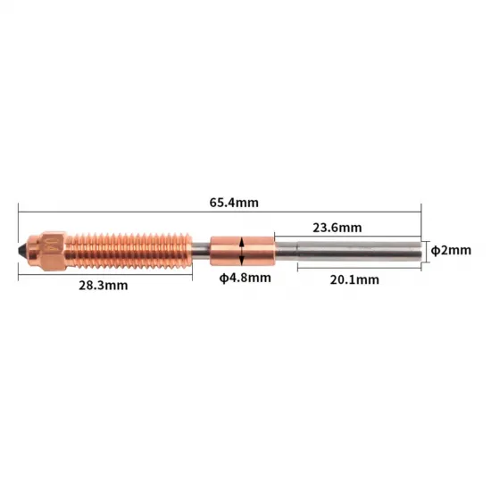 Boquilla integrada trimetal de 0,4 mm para Creality K1C, Ender-3 V3 y V3 Plus