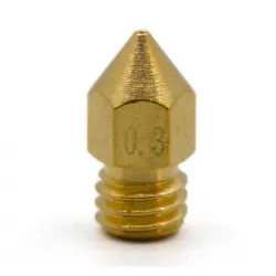 Boquilla MK8 de Brass M6 × 1 para filamento de 1,75 mm - 0,3 mm
