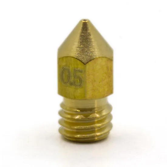 Boquilla MK8 de Brass M6 × 1 para filamento de 1,75 mm - 0,5 mm