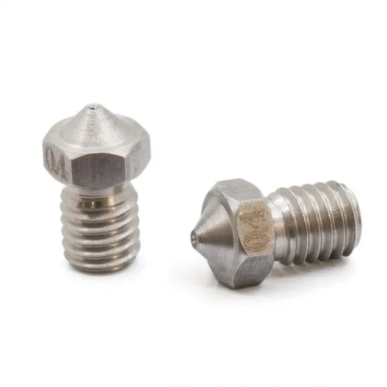 Boquilla V6 de acero inoxidable para filamento de 1,75 mm - 0,4 mm
