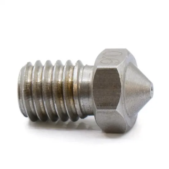 Boquilla V6 de acero inoxidable para filamento de 1,75 mm - 0,6 mm