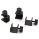 Clip metálico negro ajustable con tornillo para cristal y cama caliente - abertura 10 mm