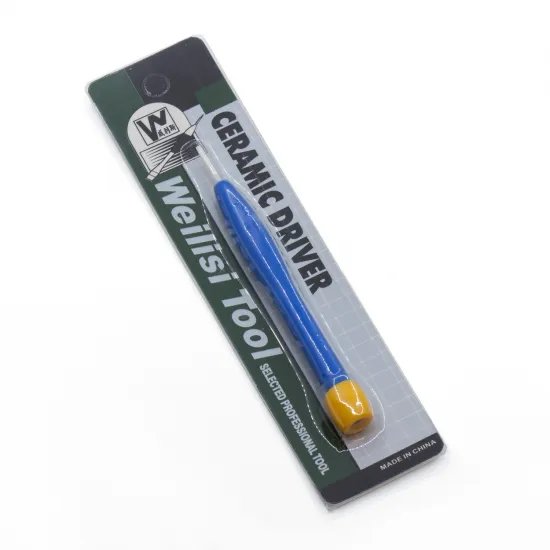 Destornillador cerámico plano 0,4 × 1,3 mm para ajuste de potenciómetros