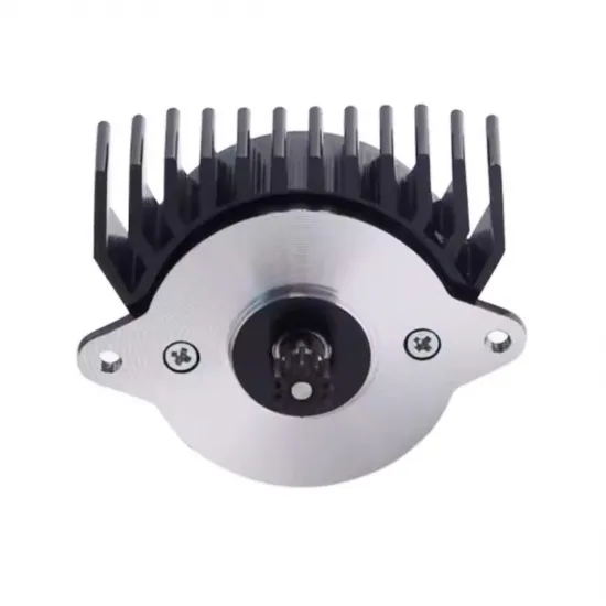 Disipador de aluminio negro para motor paso a paso NEMA 14 de cuerpo redondo