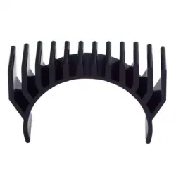 Disipador de aluminio negro para motor paso a paso NEMA 14 de cuerpo redondo