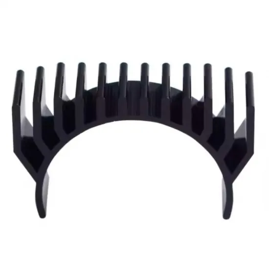 Disipador de aluminio negro para motor paso a paso NEMA 14 de cuerpo redondo