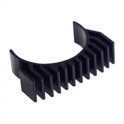 Disipador de aluminio negro para motor paso a paso NEMA 14 de cuerpo redondo