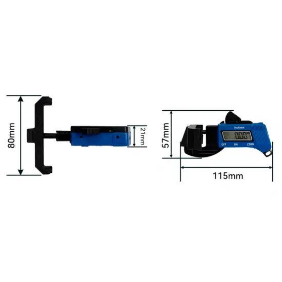 Medidor digital comparativo de tensión para correas GT2 con botón retráctil