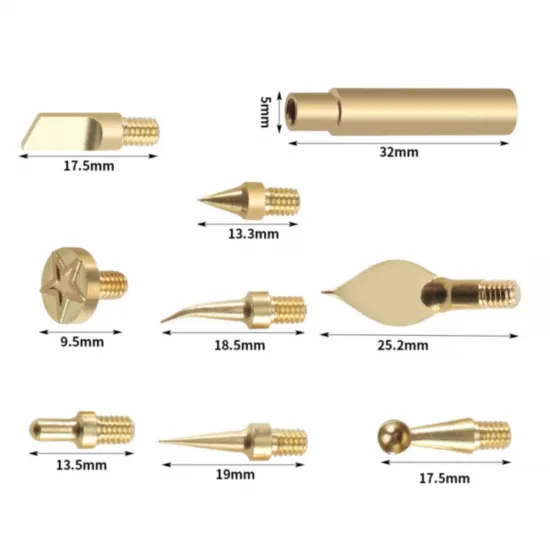 Kit de 8 puntas para modelar y reparar plástico con soldador – Impresión 3D