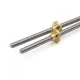 Husillo trapezoidal T8×2 de Ø8 mm con tuerca Brass – Longitud a elegir