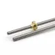 Husillo trapezoidal T8×2 de Ø8 mm con tuerca Brass – Longitud a elegir