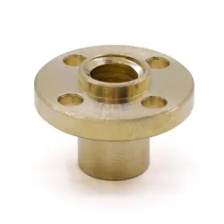 Tuerca T8×2 Brass con brida para husillo trapezoidal de 8 mm