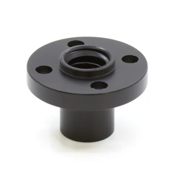 Tuerca POM T8×2 con brida para husillo trapezoidal de 8 mm