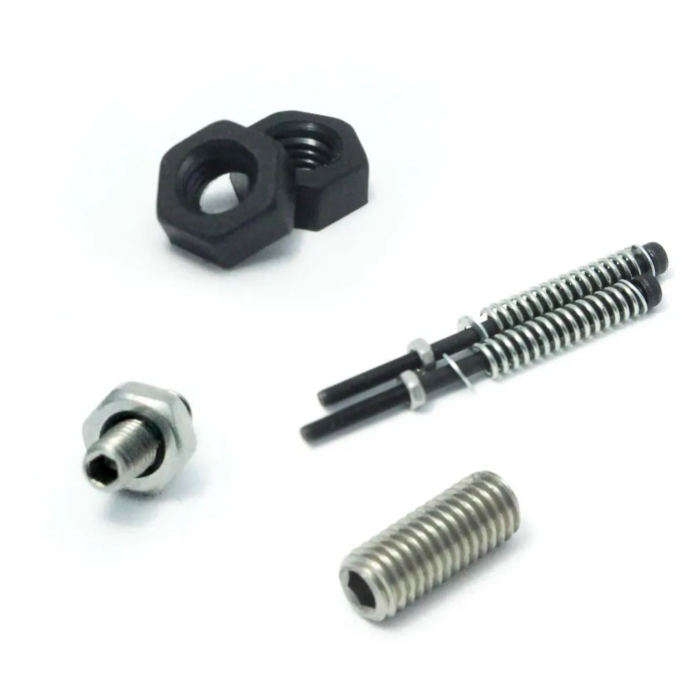 Kit de tornillería especial para Prusa i3 Rework con tornillos M3 con muelle, espárragos y tuercas M5 de nylon