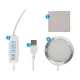 Lámpara LED USB ultrafina regulable — luz cálida, neutra y fría