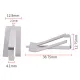 Pinza elástica de acero inoxidable para cristal y cama caliente - 38,75 mm