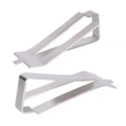 Pinza elástica de acero inoxidable para cristal y cama caliente - 38,75 mm