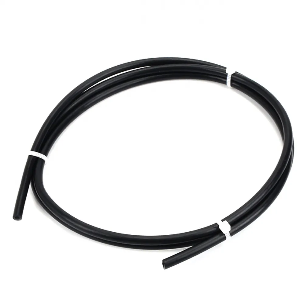 Tubo PTFE negro de 2 mm de diámetro interior y 4 mm exterior enrollado