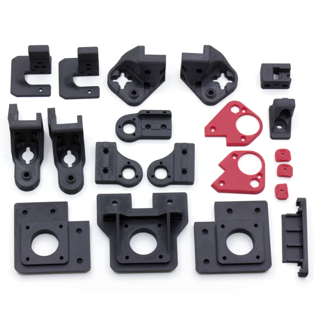 Piezas impresas negras y rojas del ensamblaje Z para Voron Trident r1 VTr1 de 2022