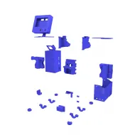 Kit de piezas impresas HTA3D para P3Steel Dual / Prusa i3 Steel – Doble extrusión