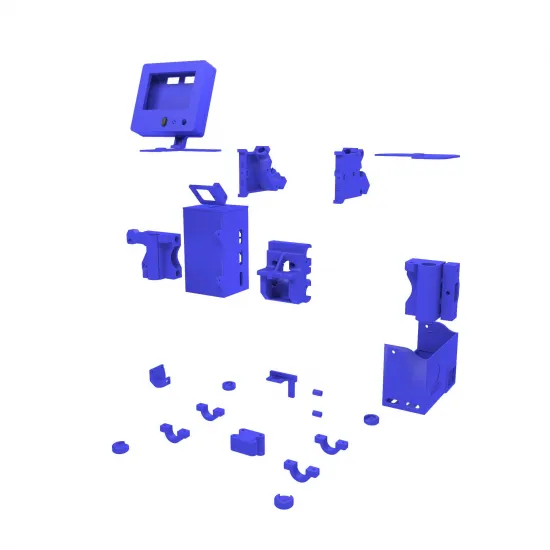 Kit de piezas impresas HTA3D para P3Steel Dual / Prusa i3 Steel – Doble extrusión