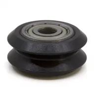 Rueda de POM con canal en V y rodamiento 625ZZ, 24 × 10,2 mm
