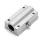 Rodamiento lineal largo SC8LUU con soporte de aluminio para eje de 8 mm