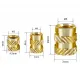 Inserto roscado M3 de Brass para termofusión – Ø4,5 × 4 mm