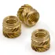 Inserto roscado M4 de Brass para termofusión – Ø6 × 8 mm